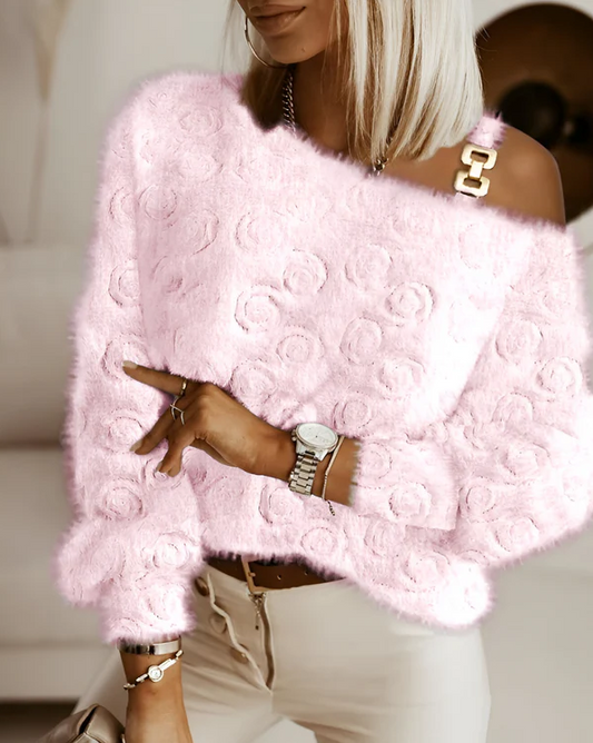 Micaela - playful floral top with cold shoulders