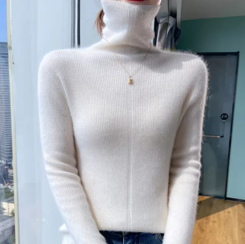 Athena - turtleneck sweater in wool and cashmere