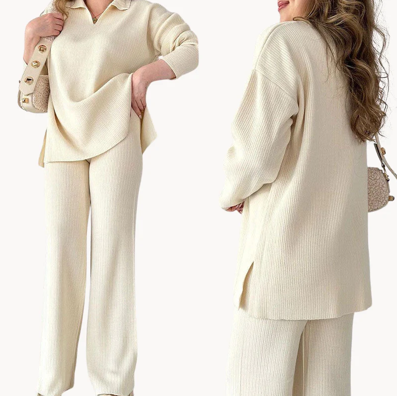 Lauren | chic v-neck two-piece set for women