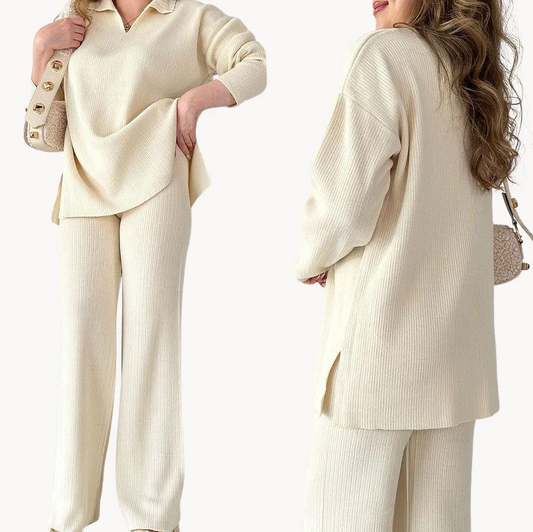 Lauren | chic v-neck two-piece set for women