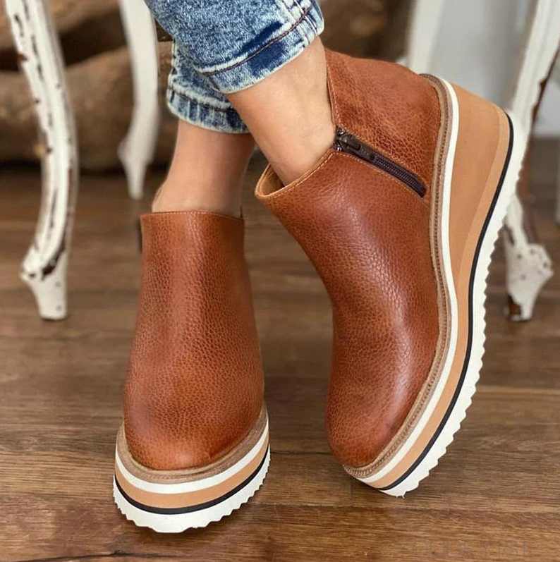 Stylish platform ankle boots for women
