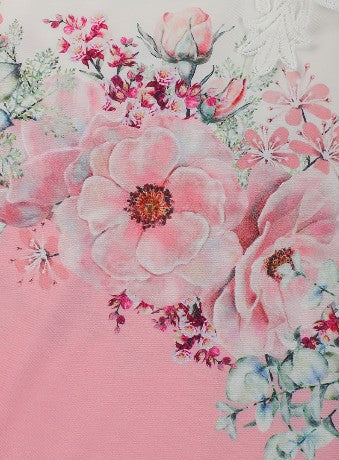 British elegant floral lace blouse