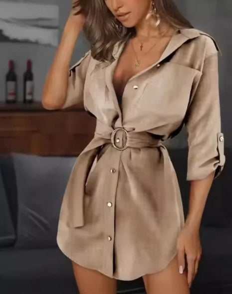 Daphne - shirt dress with belt