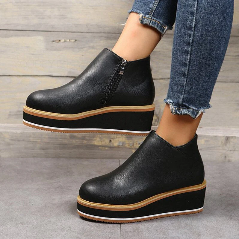 Stylish platform ankle boots for women