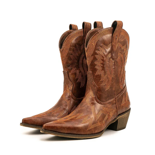 Sinaa | classic western leather cowboy boots for women