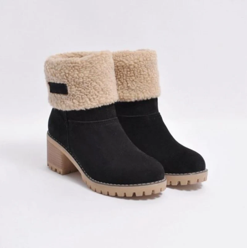 Warm lined women's boots for winter