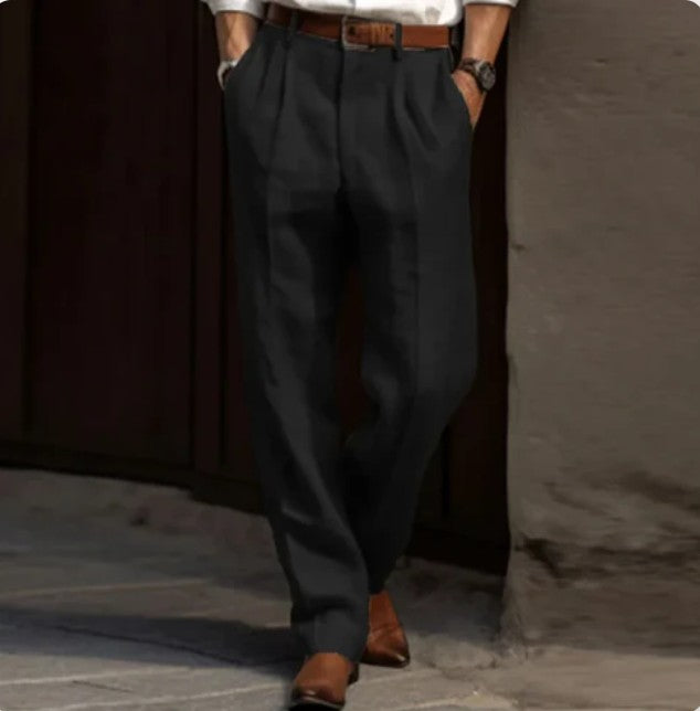 Kent - men's lightweight linen trousers with a loose fit