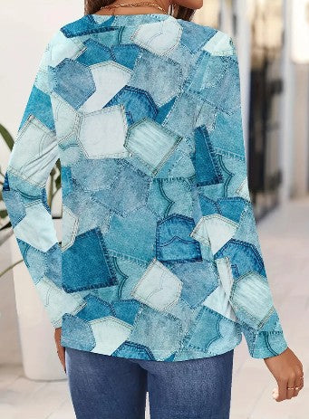 Denim shirt with patchwork by desarae