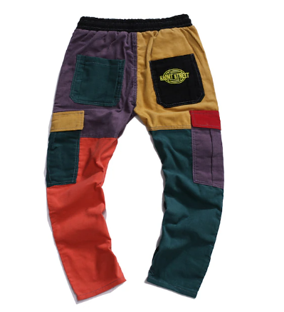 Thomas – color patch drawstring pants for men