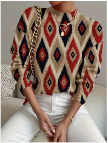 Ulrike sweater with geometric print