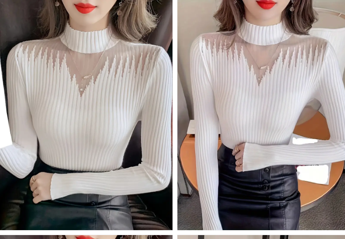 Dress – elegant ribbed top