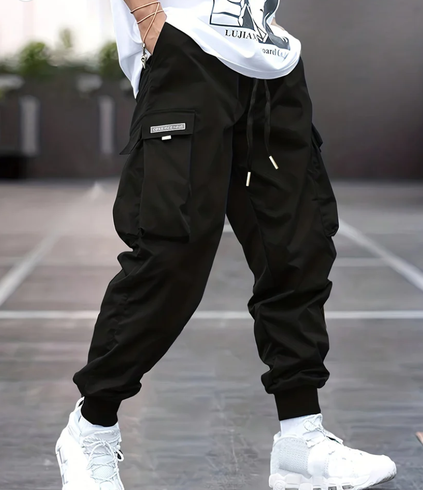 Black cargo trousers - Tim