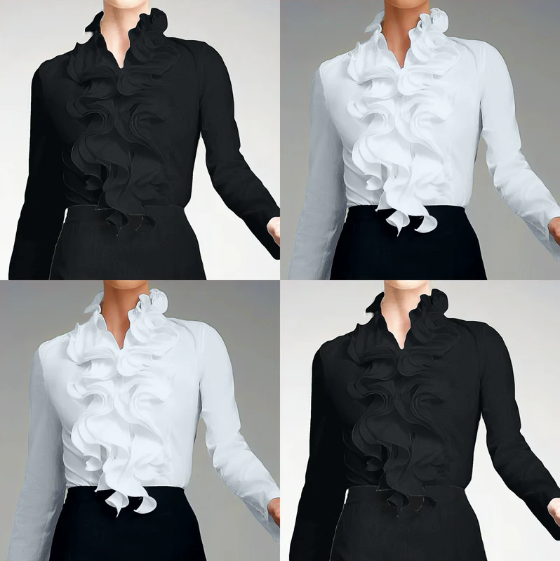 Carla - romantic blouse with ruffles