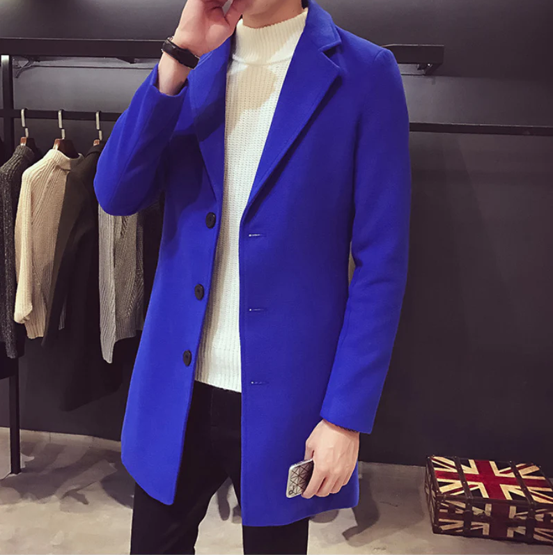 Men's wool coat, elegant business jacket - office and leisure