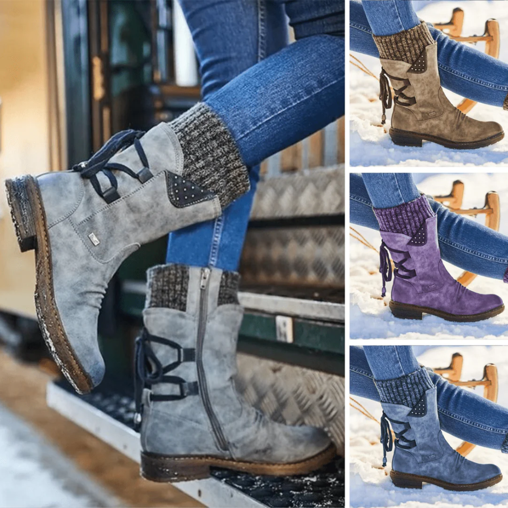 Cosy calf-high snowboots for winter comfort for women