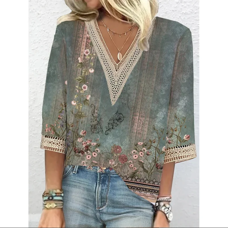 Holly - fashionable V-neck blouse for women