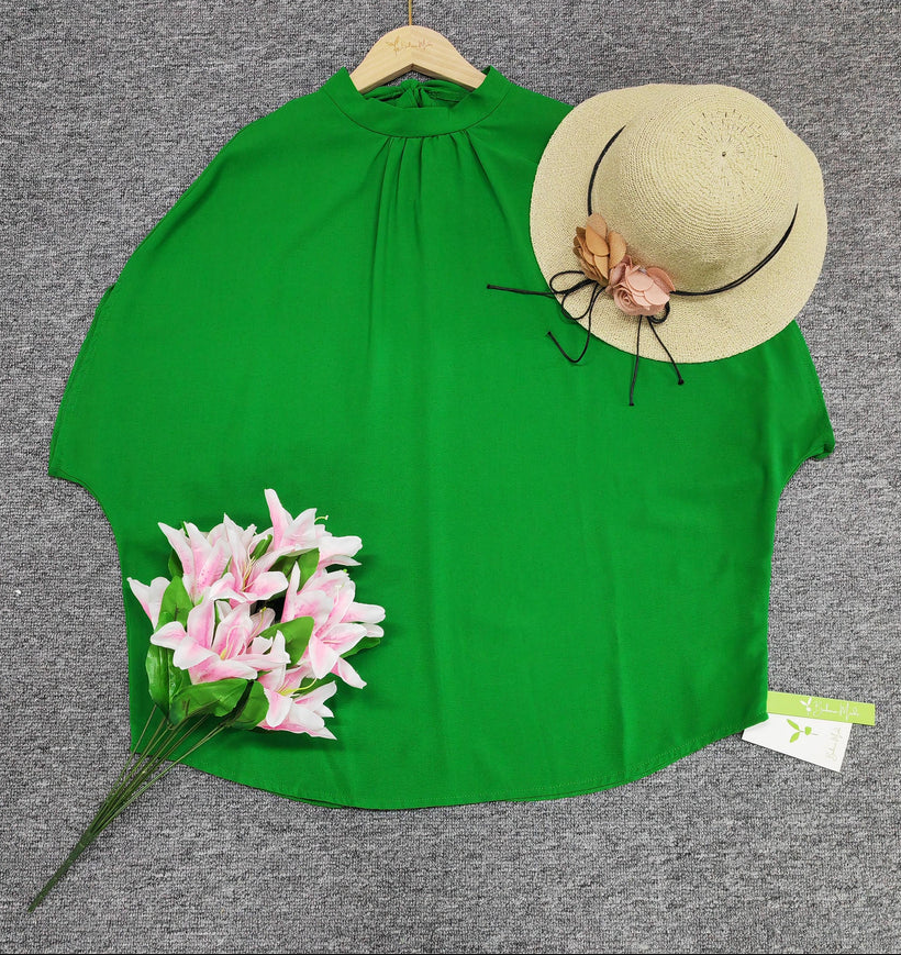 FallStyle - trendy plain top with short sleeves