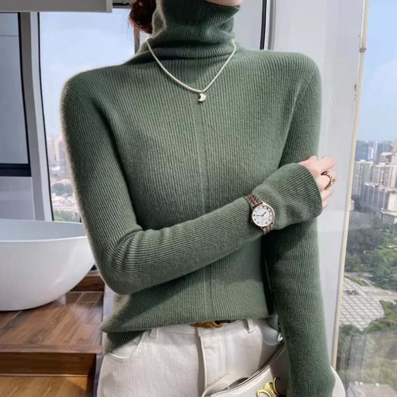 Athena - turtleneck sweater in wool and cashmere