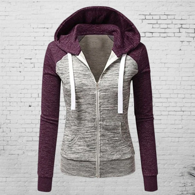 Athena - jacket with long sleeves, hood and zipper