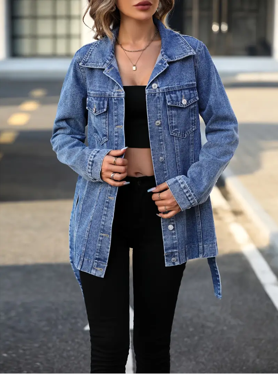 Primrose - stylish denim jacket made of cotton