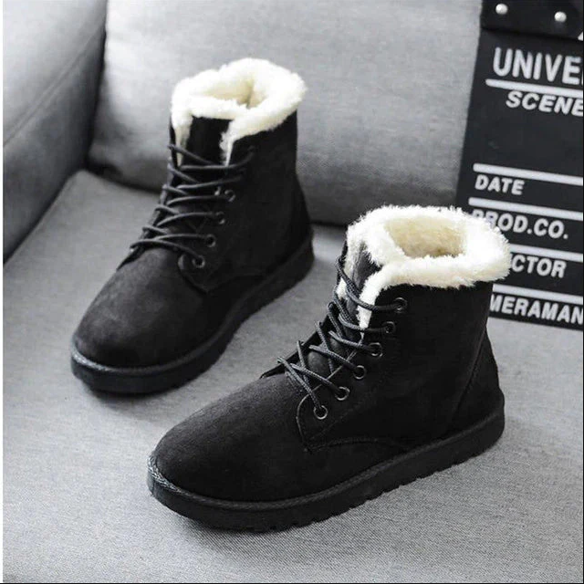 Casual warm winter boots with cozy comfort for women