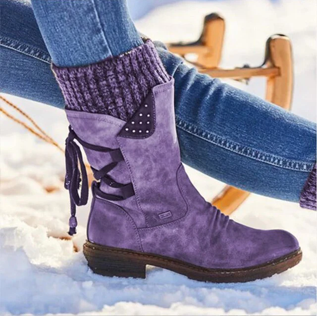 Cosy calf-high snowboots for winter comfort for women