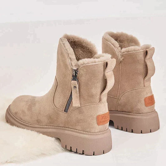 Women's wool lined zip boots