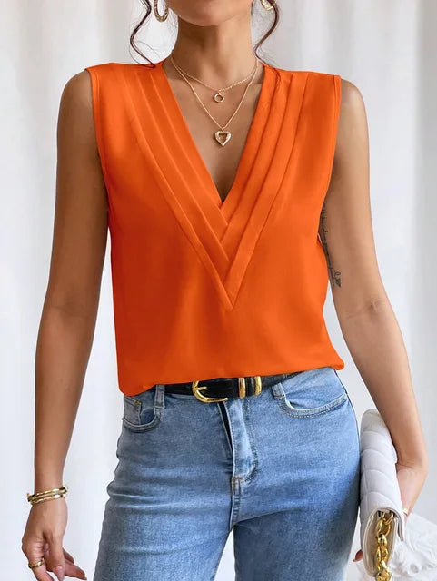 Isla - elegant sleeveless blouse