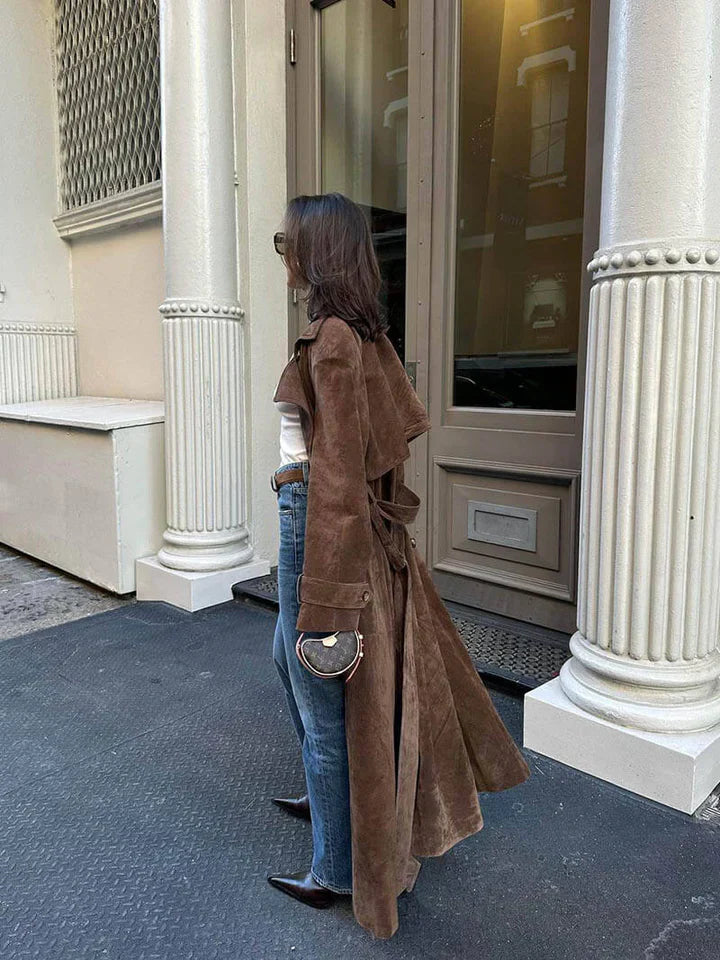 Farnza - suede trench coat