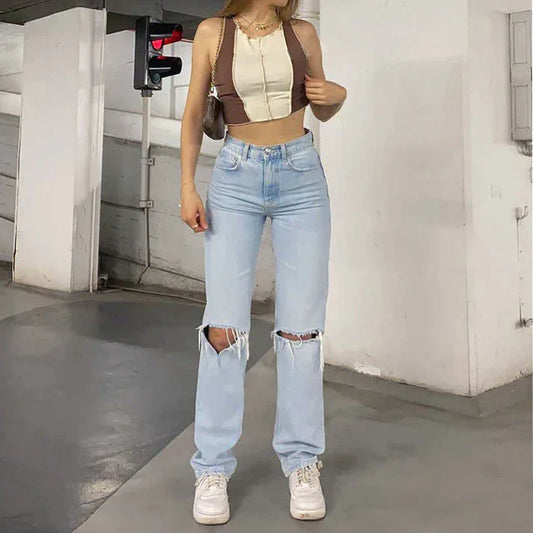 Raelyn - womens fashion ripped jeans
