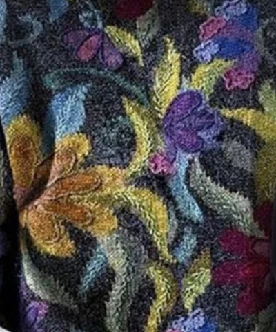 Fashionable floral sweater
