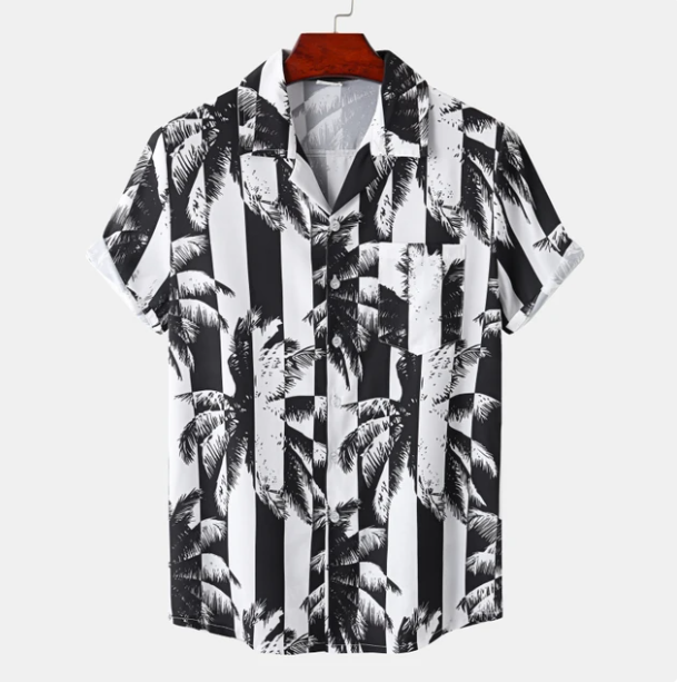 Hawaiian surf floral blouse for men