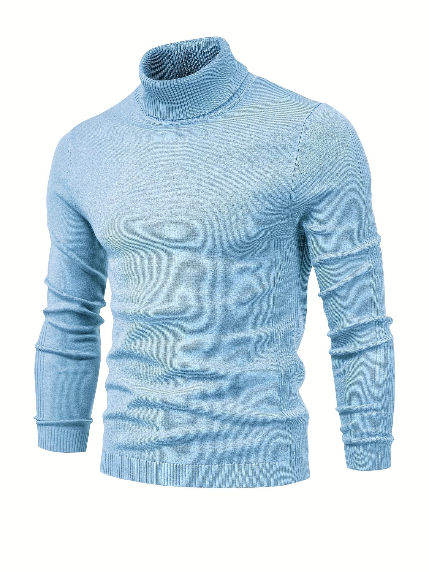 Elegant men's merino wool turtleneck sweater