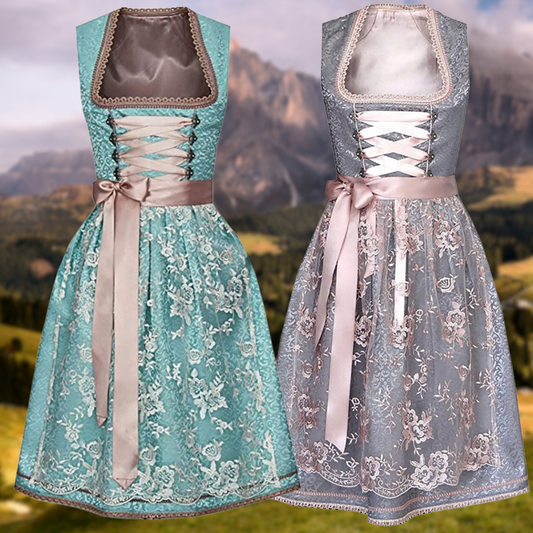 Trachtig mia - unique traditional costume for women with apron and blouse
