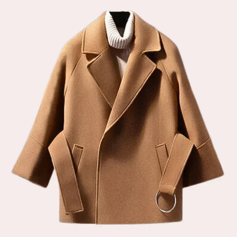 Delaney - stylish jacket with fashionable belt for women