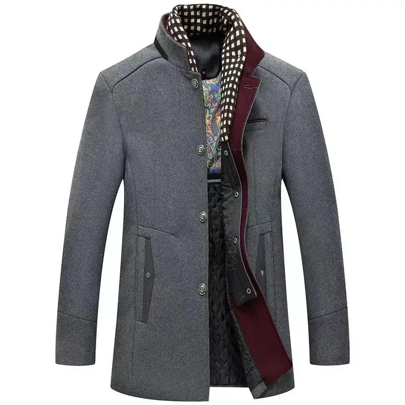 Men's winter coat - warm and stylish with stand-up collar