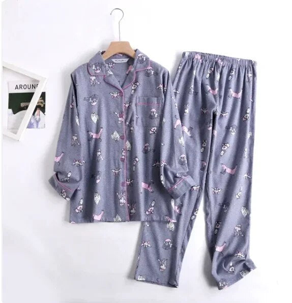 Comfortable women's pajama set with vibrant patterns Two-piece