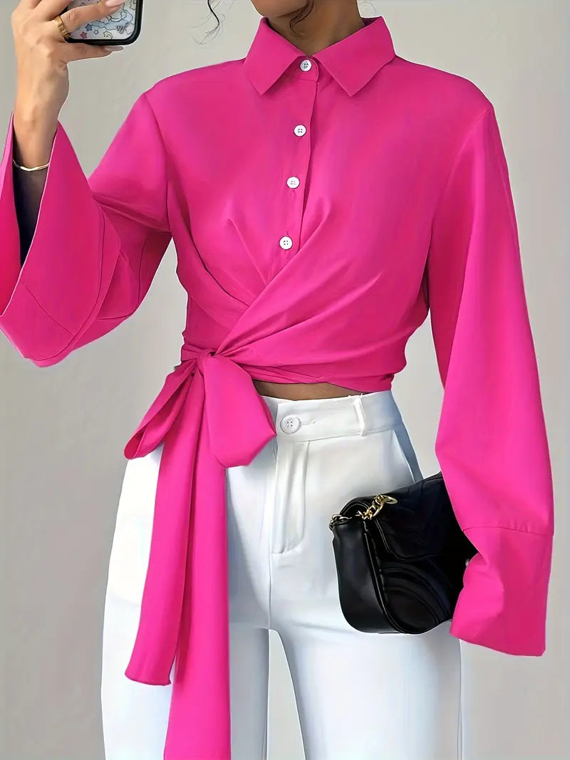Monette - elegant wrap blouse