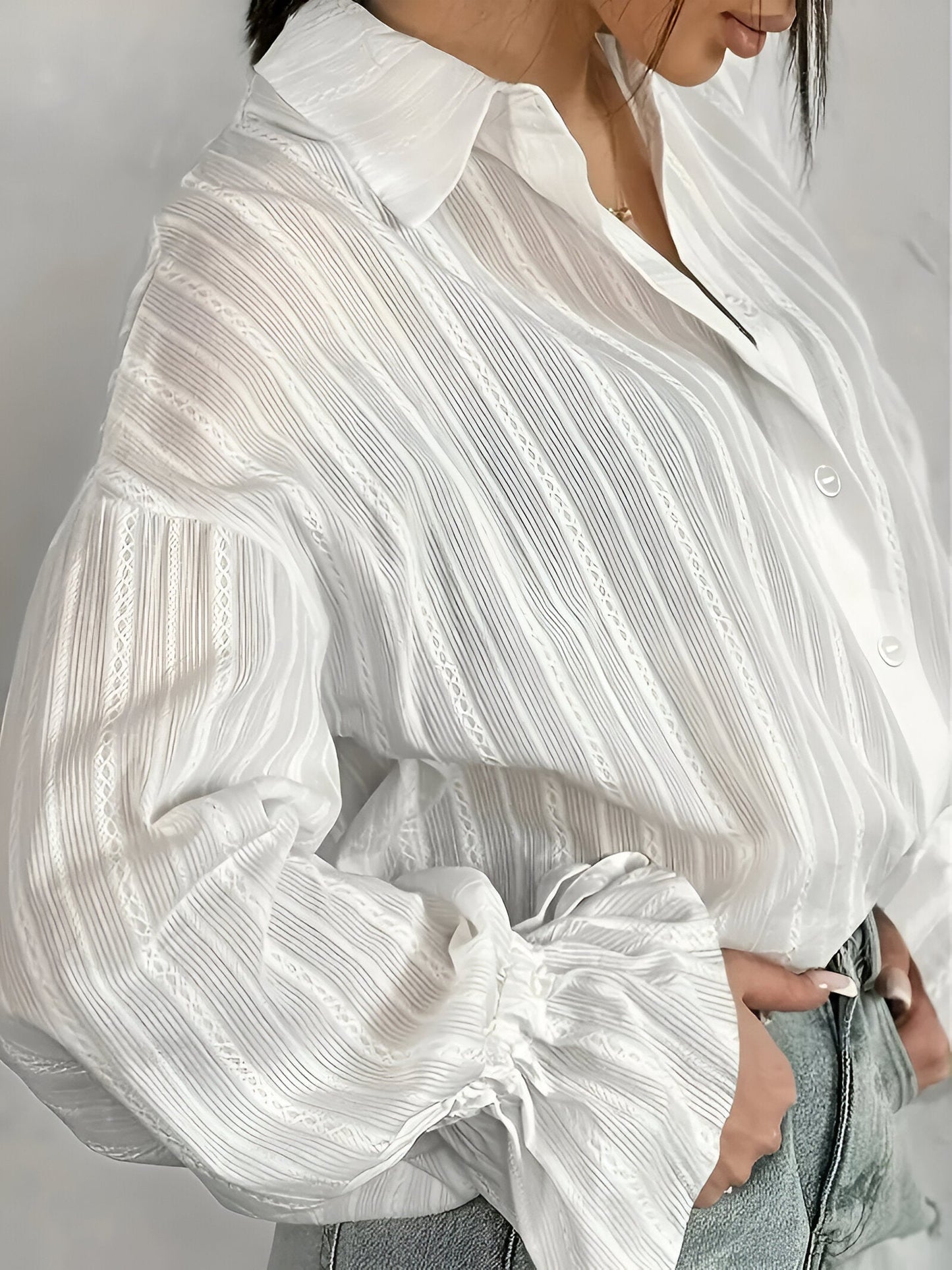 Oriholt | elegant overshirt with printed collar