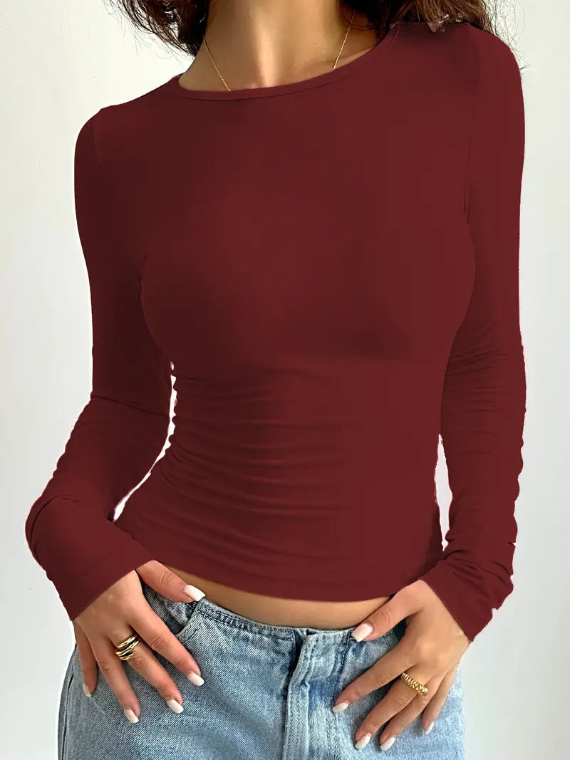 Savannah –long-sleeved t-shirt with round neck