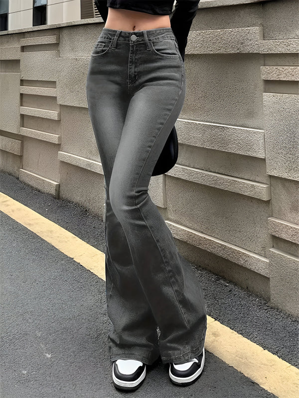 Camila -high waist flare stretch mustache jeans