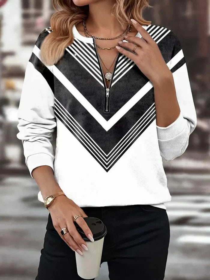 Agnieszka - long sleeve shirt with panagiotis zip