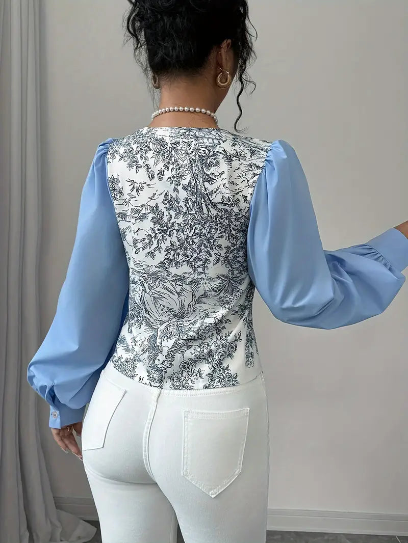 Joycie - vintage cotton blouse with puff sleeves