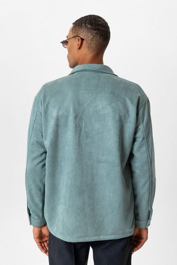 Regular fit men's shirt with metal buttons