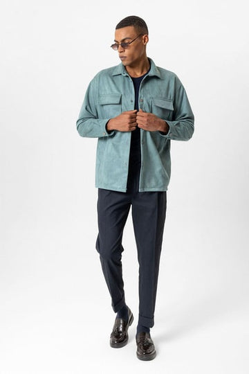 Regular fit men's shirt with metal buttons