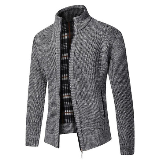 Alfard Polo - stylish zipper knitted sweater for men (Italian design)