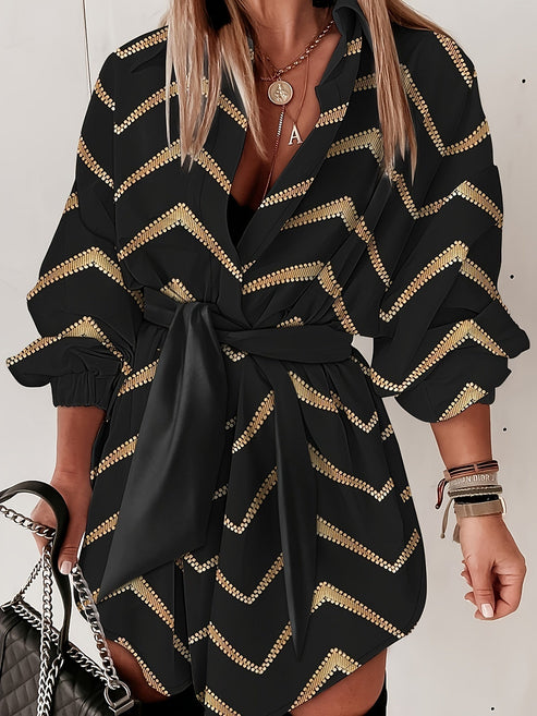 Arabella | chevron print dress