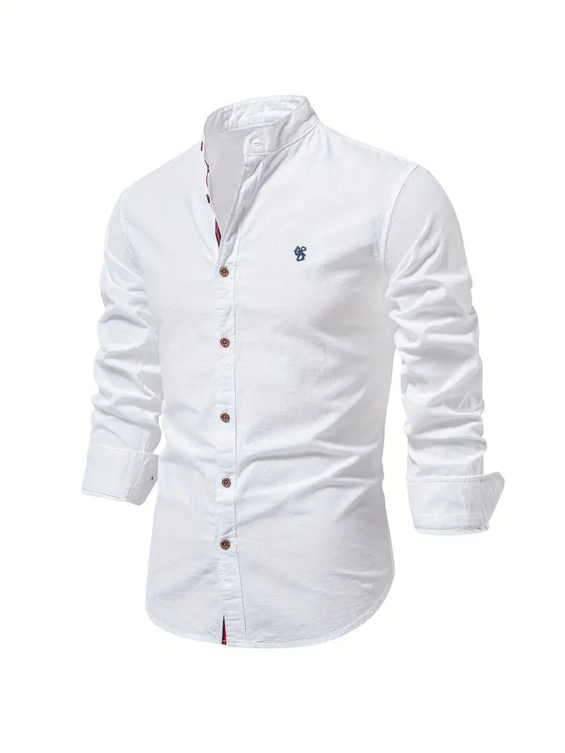 Max - men's linen shirt with button closure