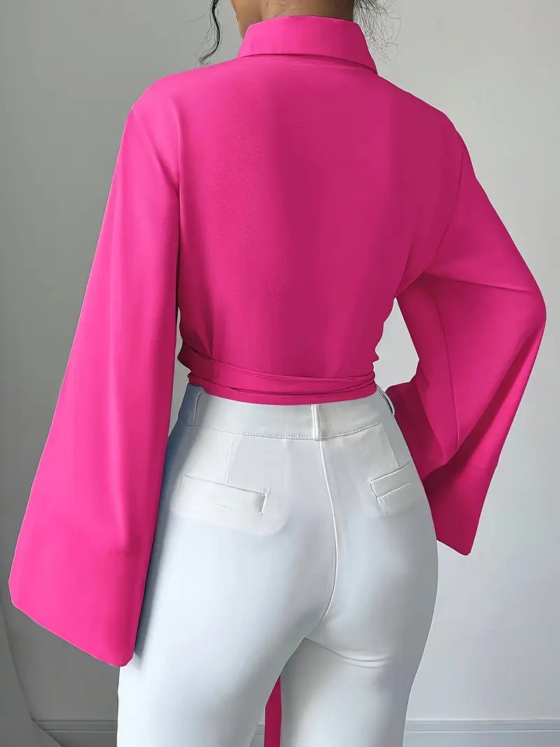 Monette - elegant wrap blouse