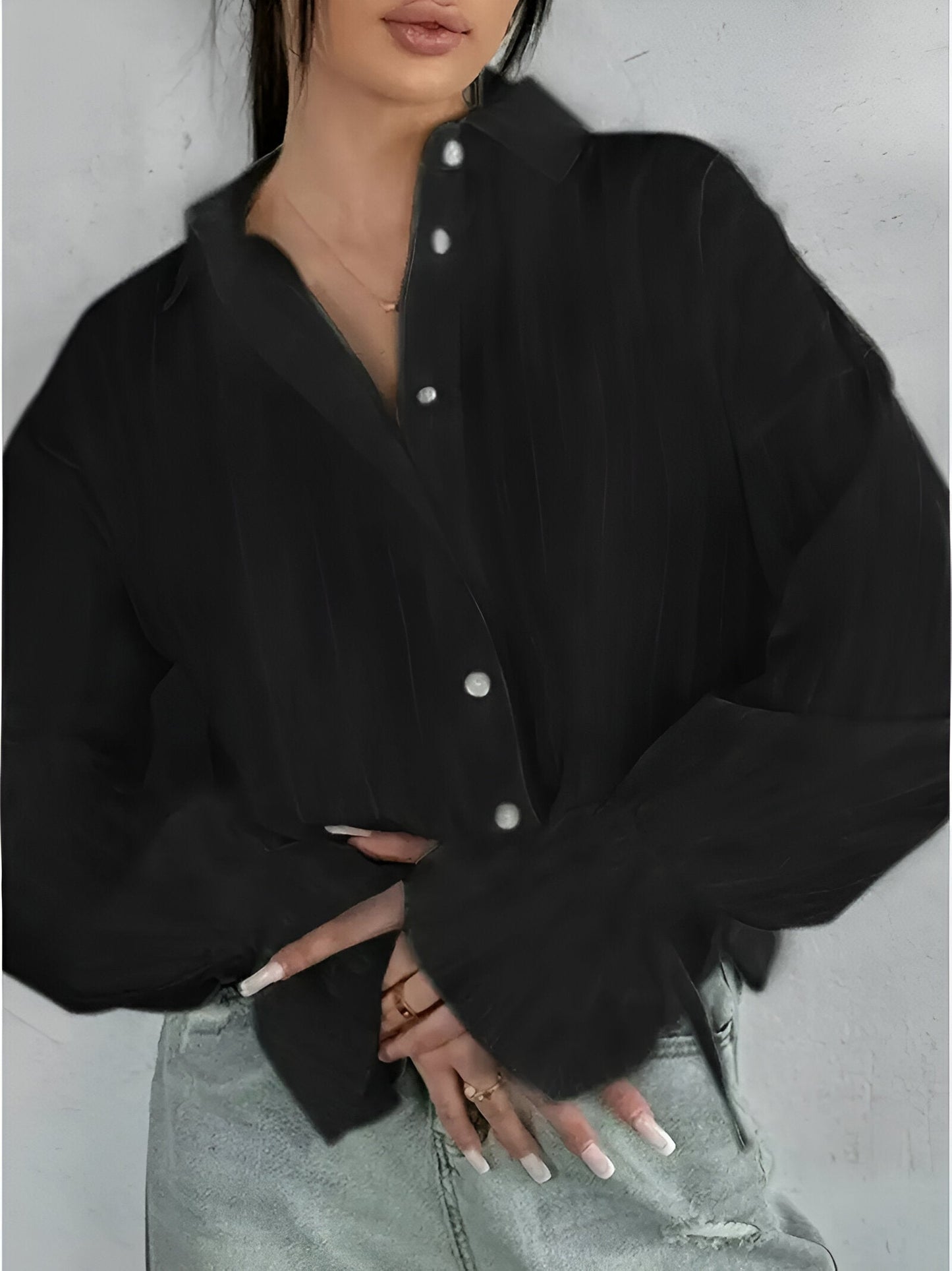 Oriholt | elegant overshirt with printed collar